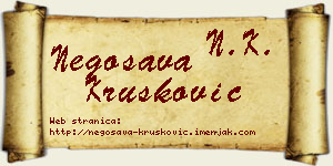 Negosava Krušković vizit kartica